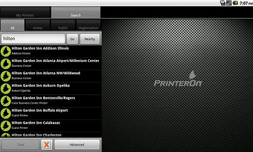 PrinterOn - Tablet截图1