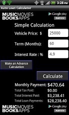 Auto Loan Calculator English截图1