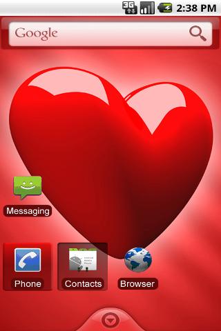 Pretty Red Heart Theme截图1