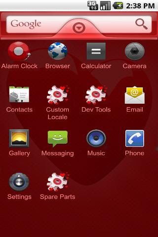 Pretty Red Heart Theme截图2