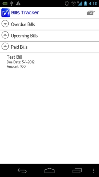 Bills Tracker截图1