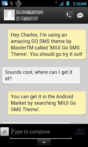 MIUI Go SMS Theme截图2