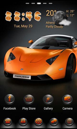 OrangeBlack Go Launcher Theme截图6