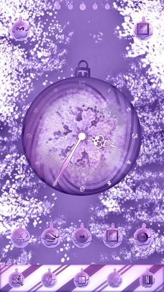 Purple Winter Wonderland Clock截图1