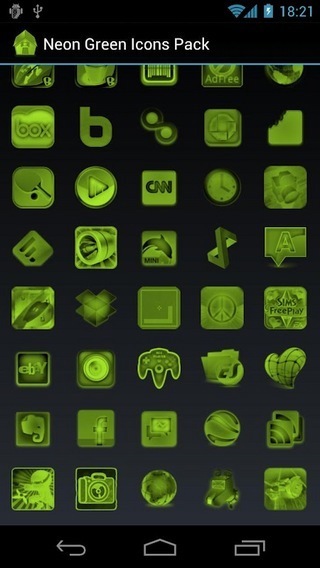 Neon Green Icons Pack截图3