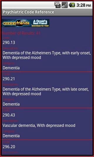 Psychiatric Code Reference截图3