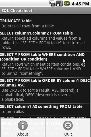 SQL Cheatsheet截图2