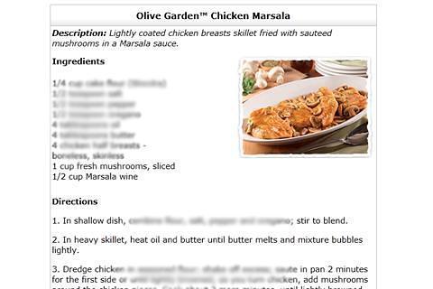 Olive Garden Chicken Marsala截图2