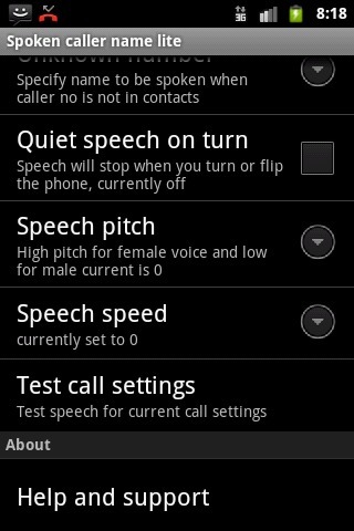 Spoken caller name lite free截图1