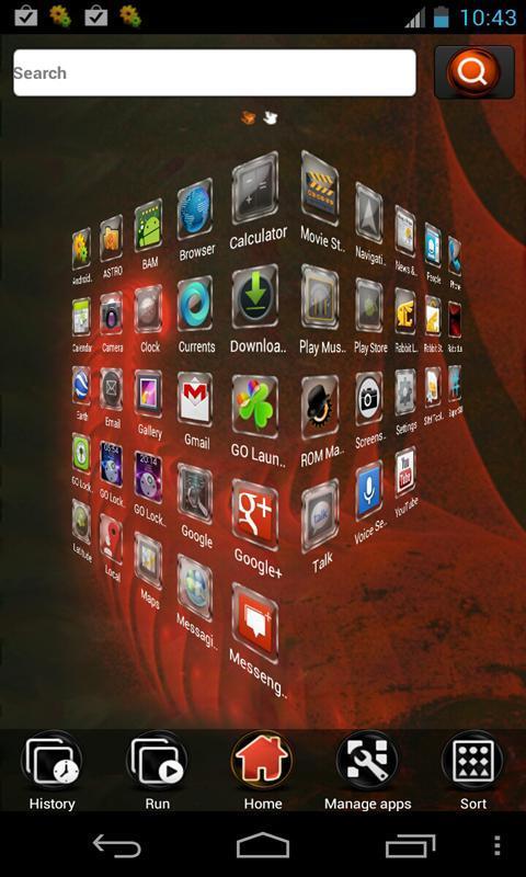 RabbitLauncher Red Fractal Theme截图4