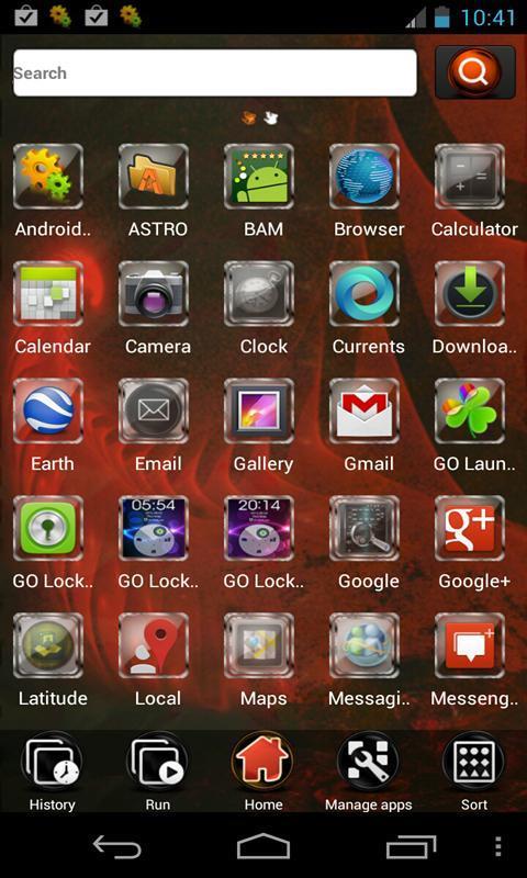 RabbitLauncher Red Fractal Theme截图5