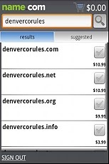 Name.com Android App截图1