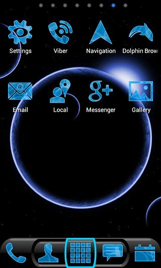 Future Phone Blue Theme Free截图5