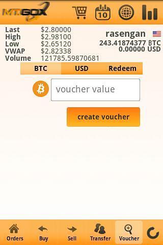 Bitcoin by MtGox Mobile截图5