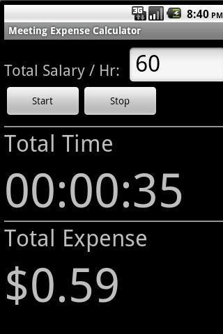 Meeting Expense Calculator截图1