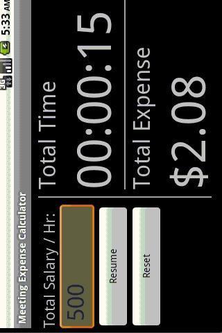 Meeting Expense Calculator截图2