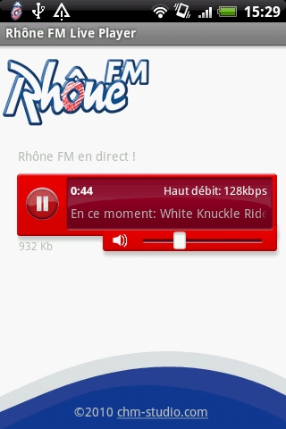 Rh&ocirc;ne FM Live Player截图2