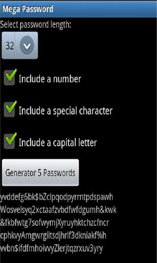 Mega Password截图2