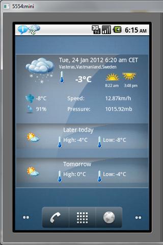 Weather in Status Bar截图1