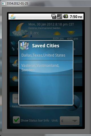 Weather in Status Bar截图5