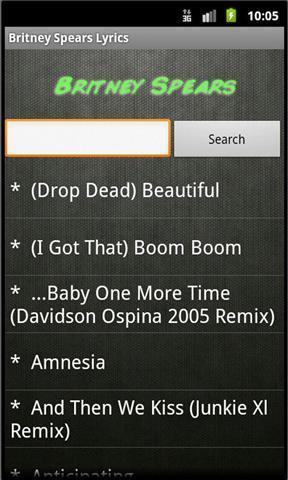 布兰妮·斯皮尔斯歌词合集截图1