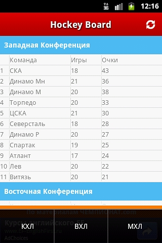 KHL Hockey Board截图1