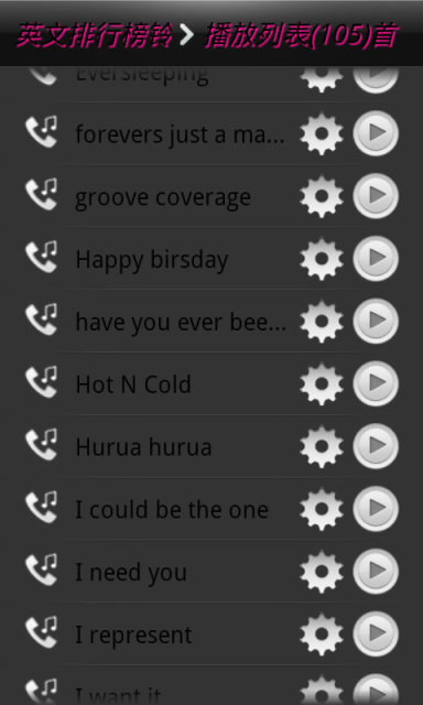 英文排行榜铃声截图2