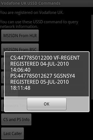 英国沃达丰公司USSD命令截图2