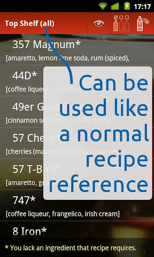 Top Shelf mixed-drinks recipes截图1