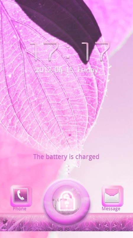 Pink Summer Glass GO Locker GO Launcher EX截图1