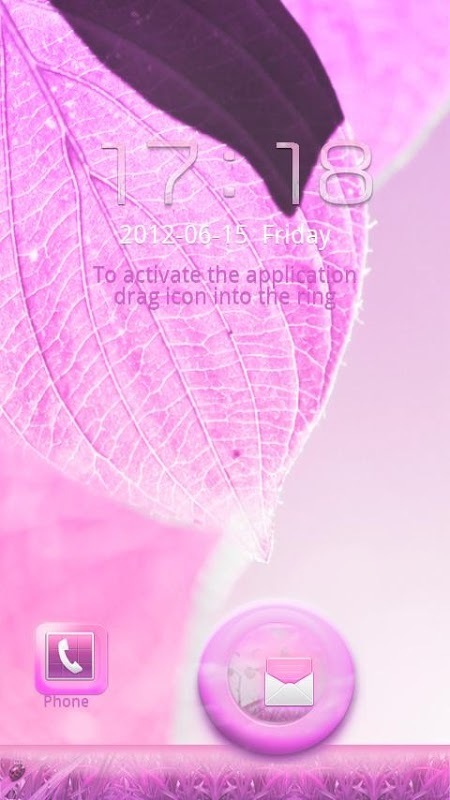 Pink Summer Glass GO Locker GO Launcher EX截图2