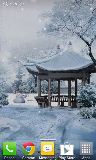 公园雪景动态壁纸Free Snow截图3