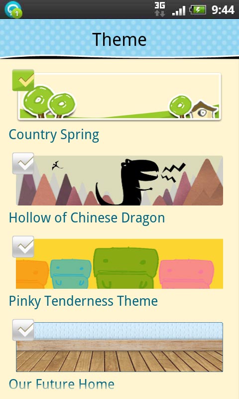 The theme of “Country Spring” for Wali SMS截图5