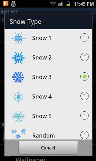 Galaxy S3 Snowfall LWP截图2