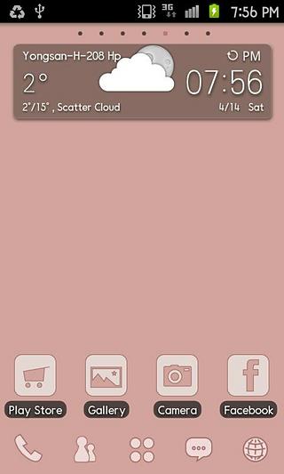 Theme pink Go Launcher EX截图2