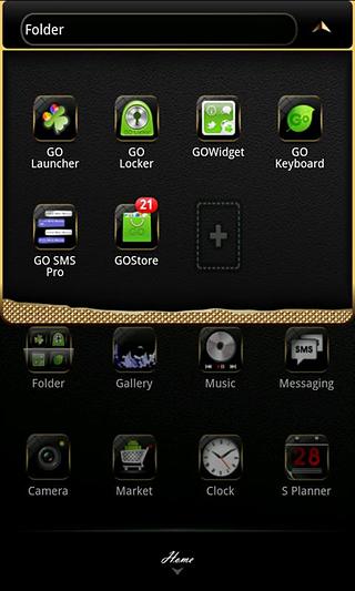 B.Gold GO Locker Theme截图3