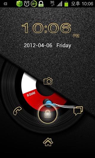 B.Gold GO Locker Theme截图4