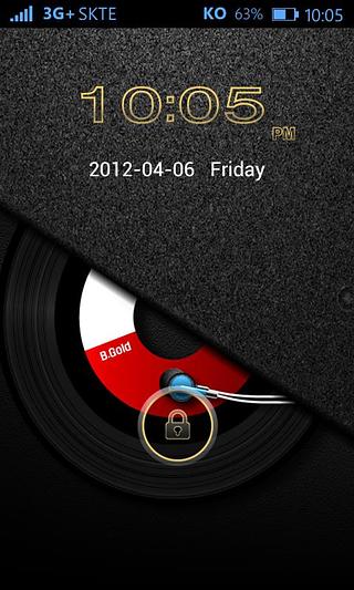 B.Gold GO Locker Theme截图7