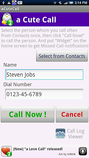 a Cute Call (aQuickCall) 截图6