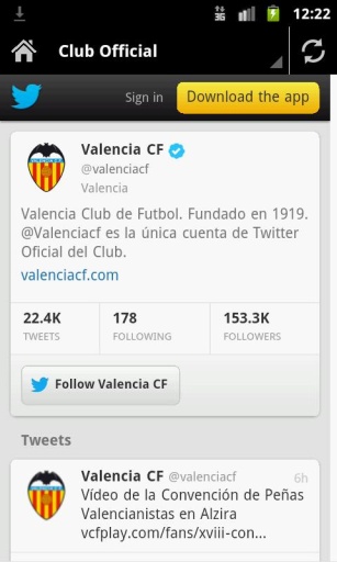 Valencia CF Twitters截图1