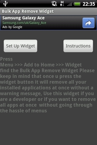 Bulk App Remove Widget截图1