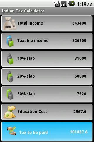 Indian Tax Calculator截图1