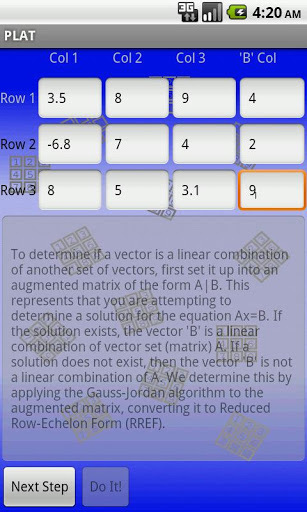 Pckt Linear Algebra Tutor Free截图2