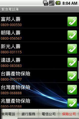 紧急电话簿 / Emergency Call截图3