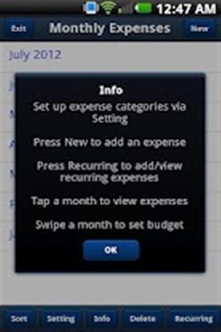 每月费用 Monthly Expenses Free截图4