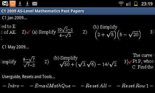 C1 Mathematics 2009 Revision截图1