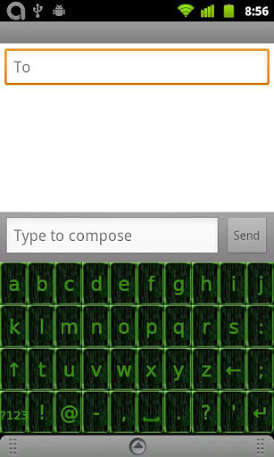 Slide Keyboard 2 黑客帝国皮肤截图1