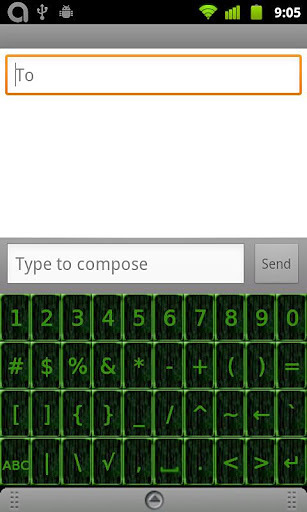 Slide Keyboard 2 黑客帝国皮肤截图2