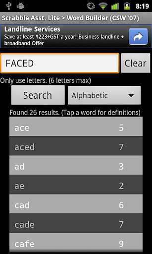 Scrabble Assistant Lite截图2