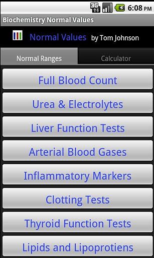 Biochemistry Normal Values截图7